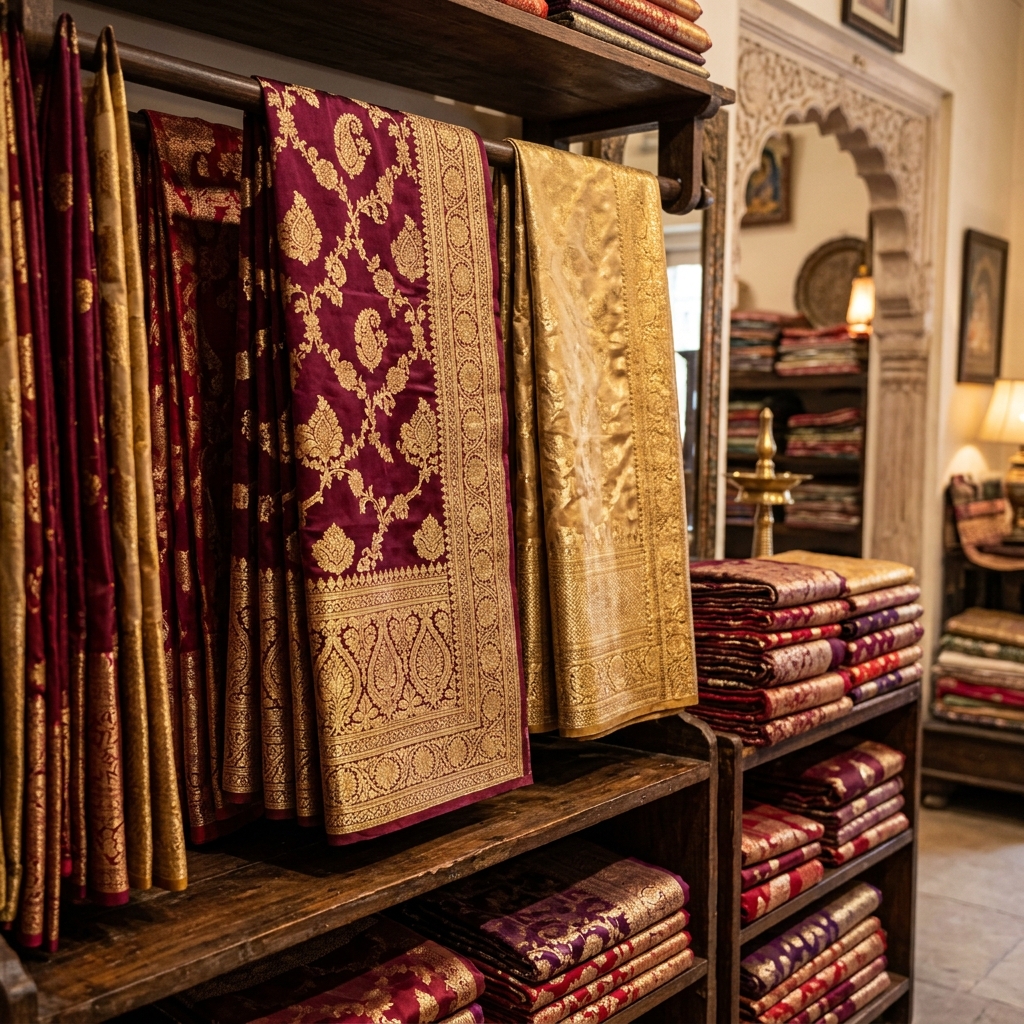 Pure Handloom Banarasi Silk Fabrics