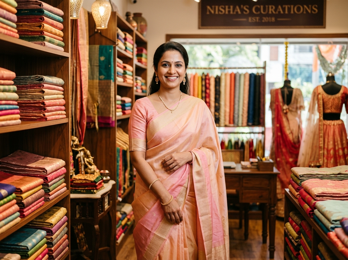 Nisha Sharma - Founder of Kridha Cloth House